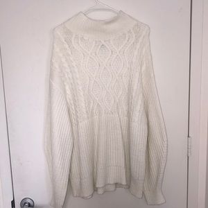 Oversized cable knit sweater